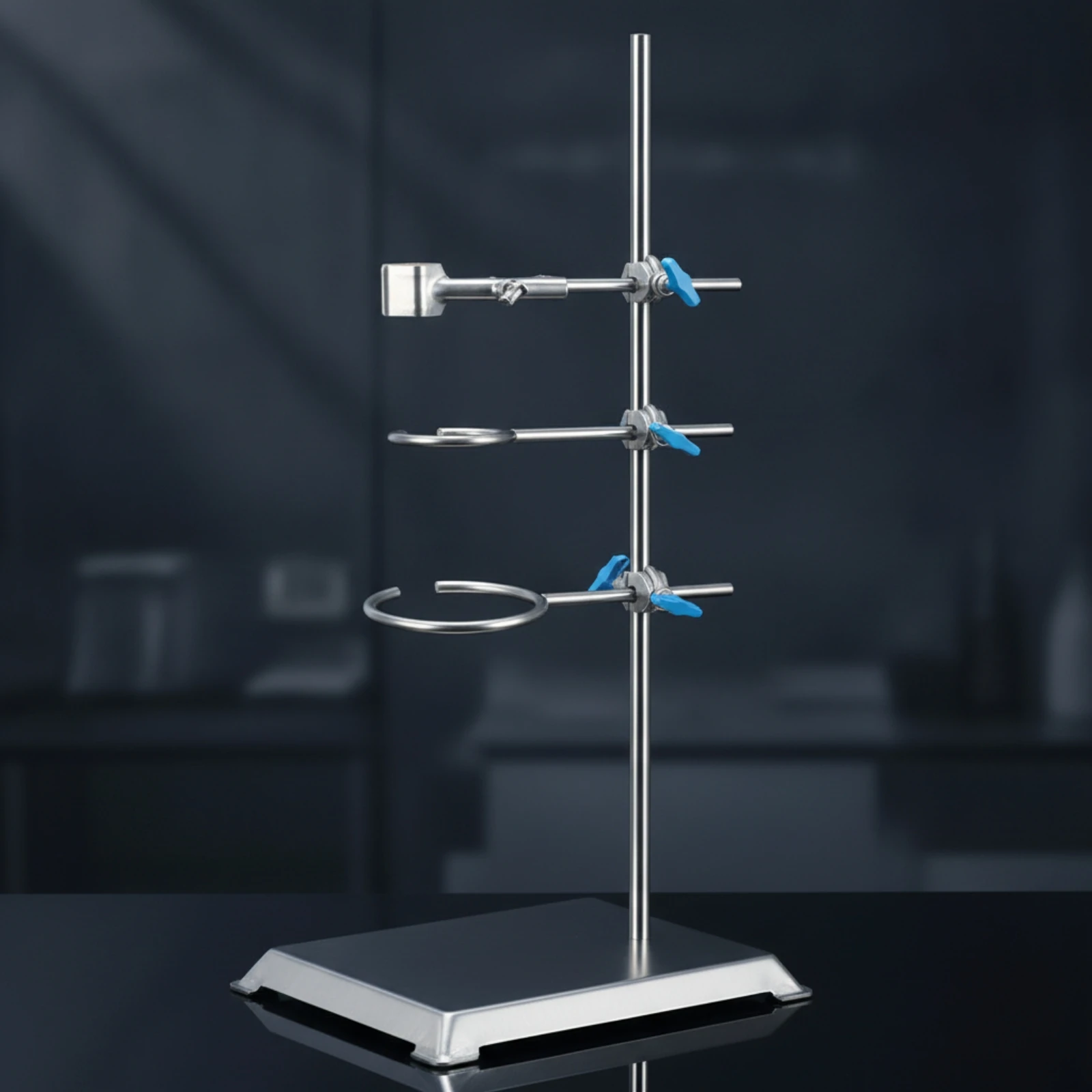 Laboratory Support Stand Adjustable Laboratory Stand with Clamp Detachable Heavy Duty for Chemists, Classroom view 6