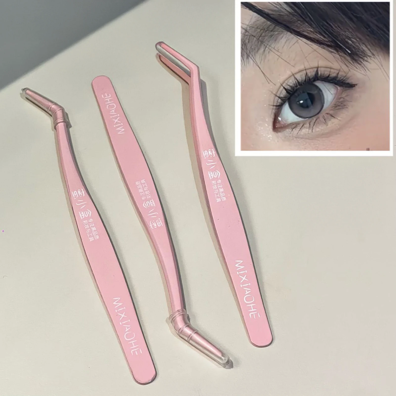 Pęsety do sztucznych rzęs ze stali nierdzewnej Klipsy do przedłużania rzęs Narzędzia do makijażu oczu Profesjonalne pęsety z cienką końcówką