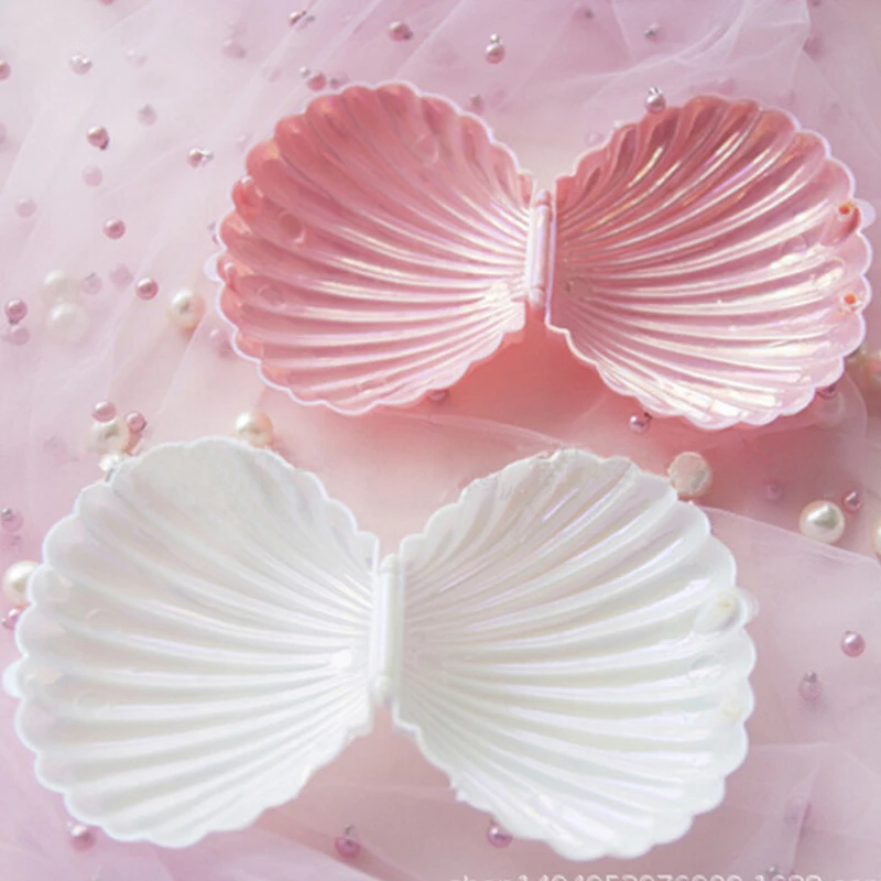 

Si Shell Ring Necklace Earrings Jewelry Storage Organizer Box Case Charm Gift