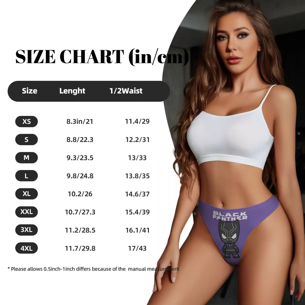 Tanga personalizado de pantera negra para mujer, bragas suaves, ropa interior