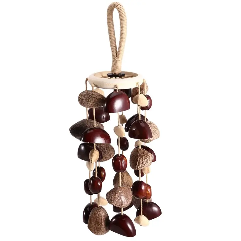 

A79E-Percussion Instrument Seed Shell Shaker 4 Kinds Of 42 Natural Nut Shells For Yoga, For Meditation, ASMR, Sound Therapy