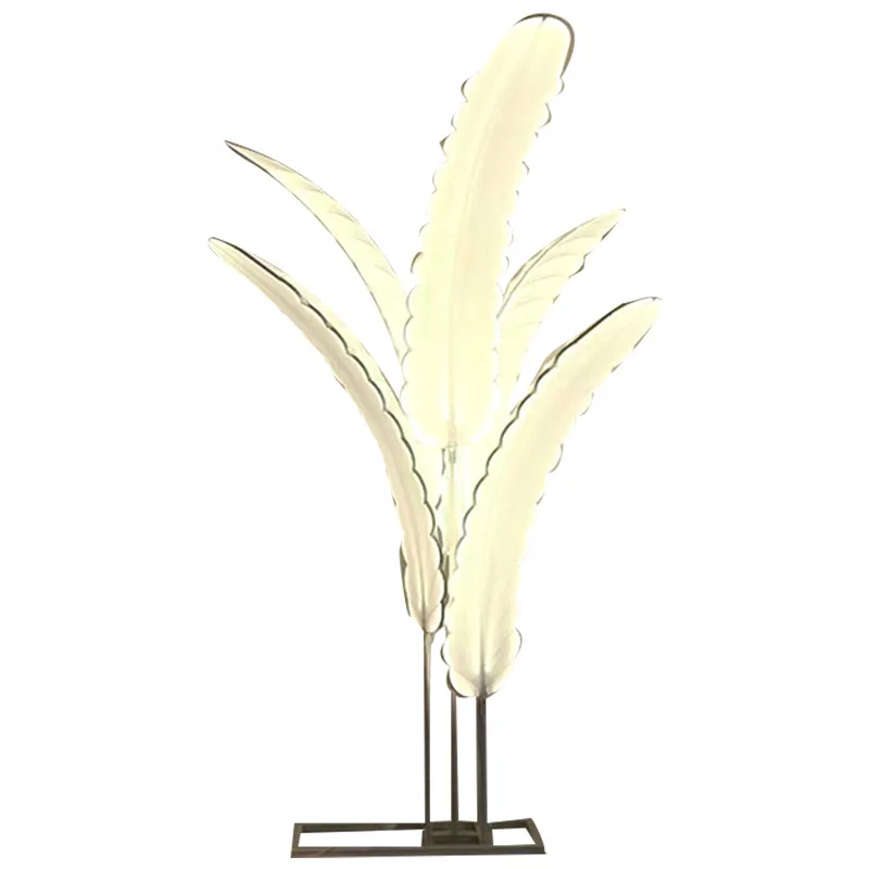 

Background decoration, welcome area, luminous banana leaves, road guide lighting, wedding props, feather decoration