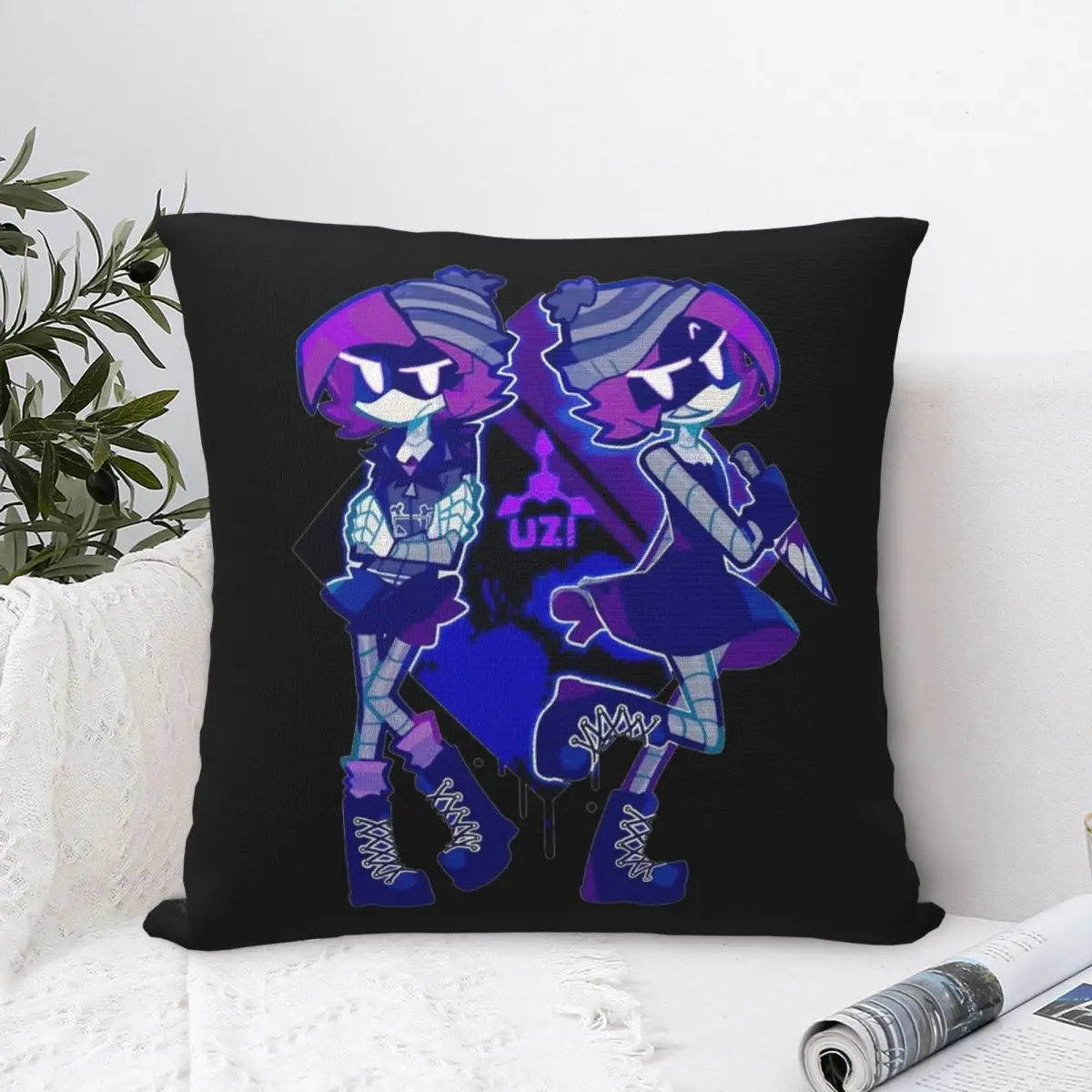 Murder Drones Uzi Doorman Pillow Case Game Cushion Covers Custom Polyester Decorative Pillowcase for Home 18