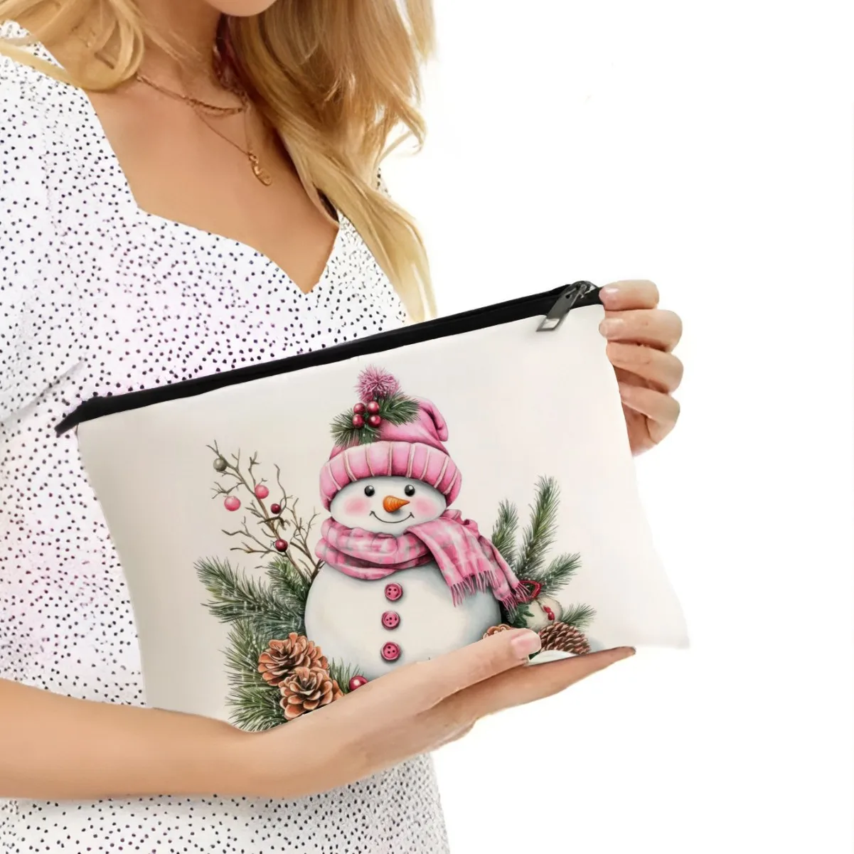 عيد الميلاد ماكياج المنظم سستة حقيبة مستحضرات التجميل أزياء بسيطة مقلمة بالجملة DIY ماكياج الحقيبة حقيبة ماكياج