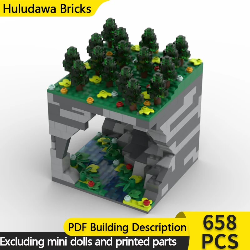 

Средневековый замок, модель MOC, строительные кирпичи, лесная пещера, диорама, модульная технология, детские праздничные подарки, сборные игрушки, костюм