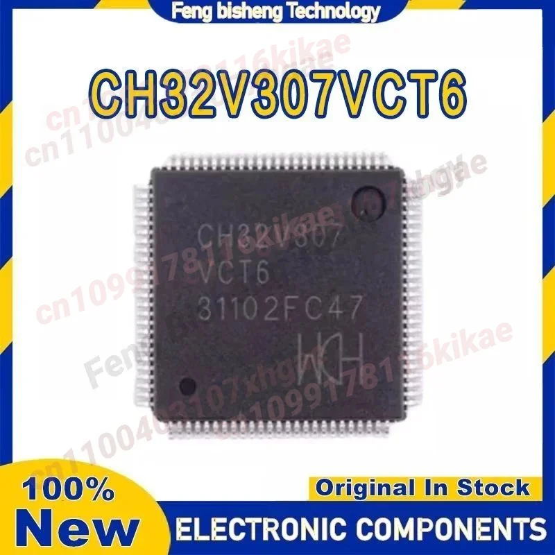 5 PZ 100% Nuovo Originale CH32V307VCT6 CH32V307VC CH32V307 CH32V CH32 IC Chip MCU LQFP-100 In Magazzino