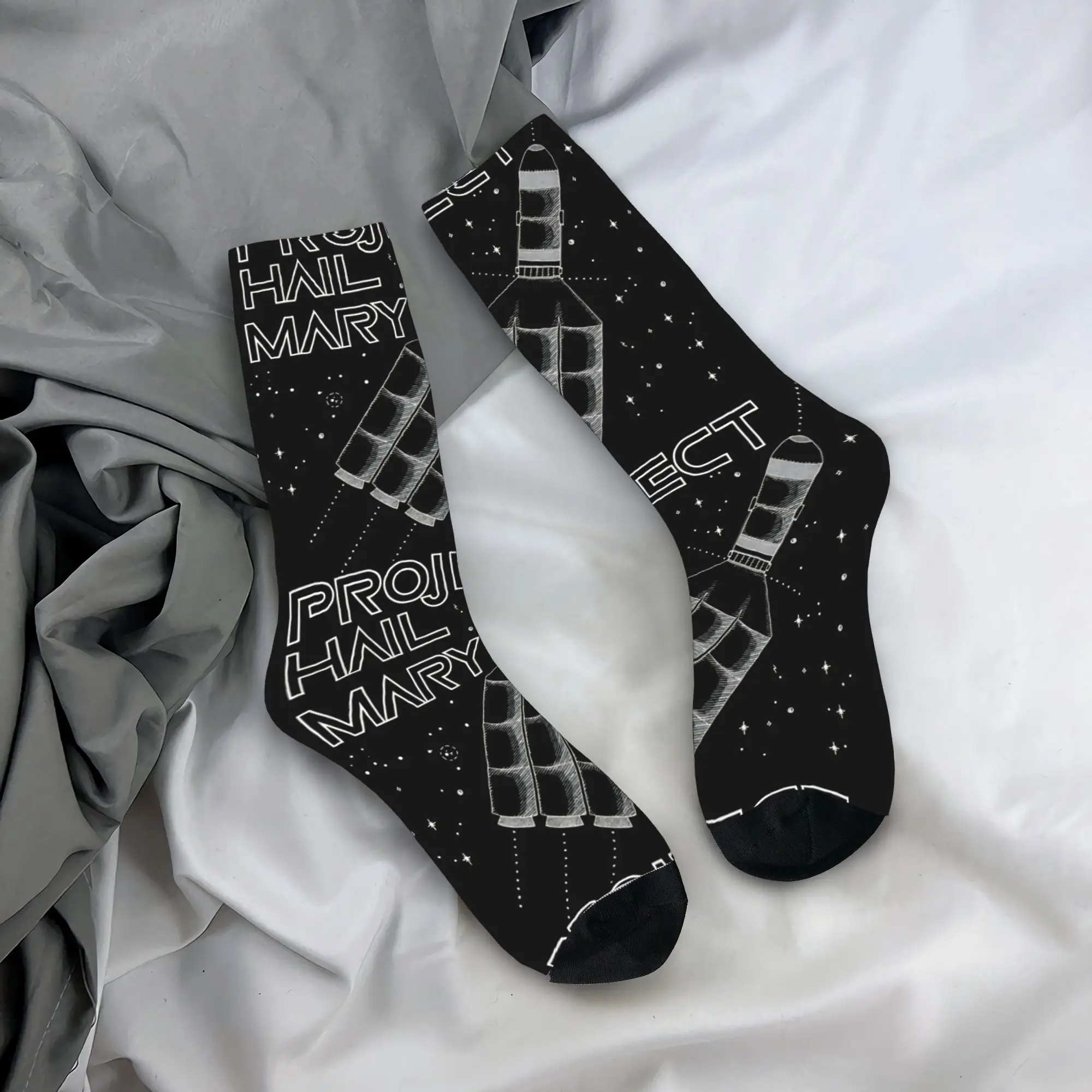 

New Male Men Socks Harajuku Project Hail Mary Space Sock Polyester High Quality Women's Socks Spring Summer Autumn Winter