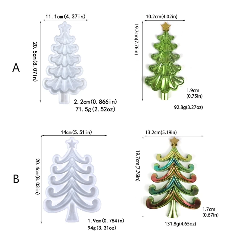 Drop Gypsum Christmas Tree Ornaments Pendant Silicone Mold