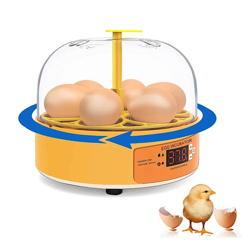 

Chicken Duck Goose 6/12 (Bird) Eggs Incubator Automatic Turning Hatching Brooder Mini Household Automatic Chicken Incubator