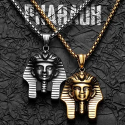 Egypt Pharaoh Sphinx Stainless Steel Men Necklaces Pendant Chain Powerful Amulet Cool Things For Women Jewelry Gift Wholesale