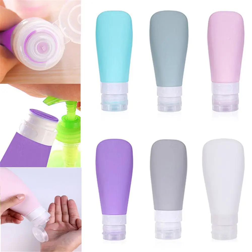 Silicone Travel Lotion Bottle Portable Refillable Empty Bottles Shampoo Shower Gel Lotion Sub-bottling Tube Squeeze Container