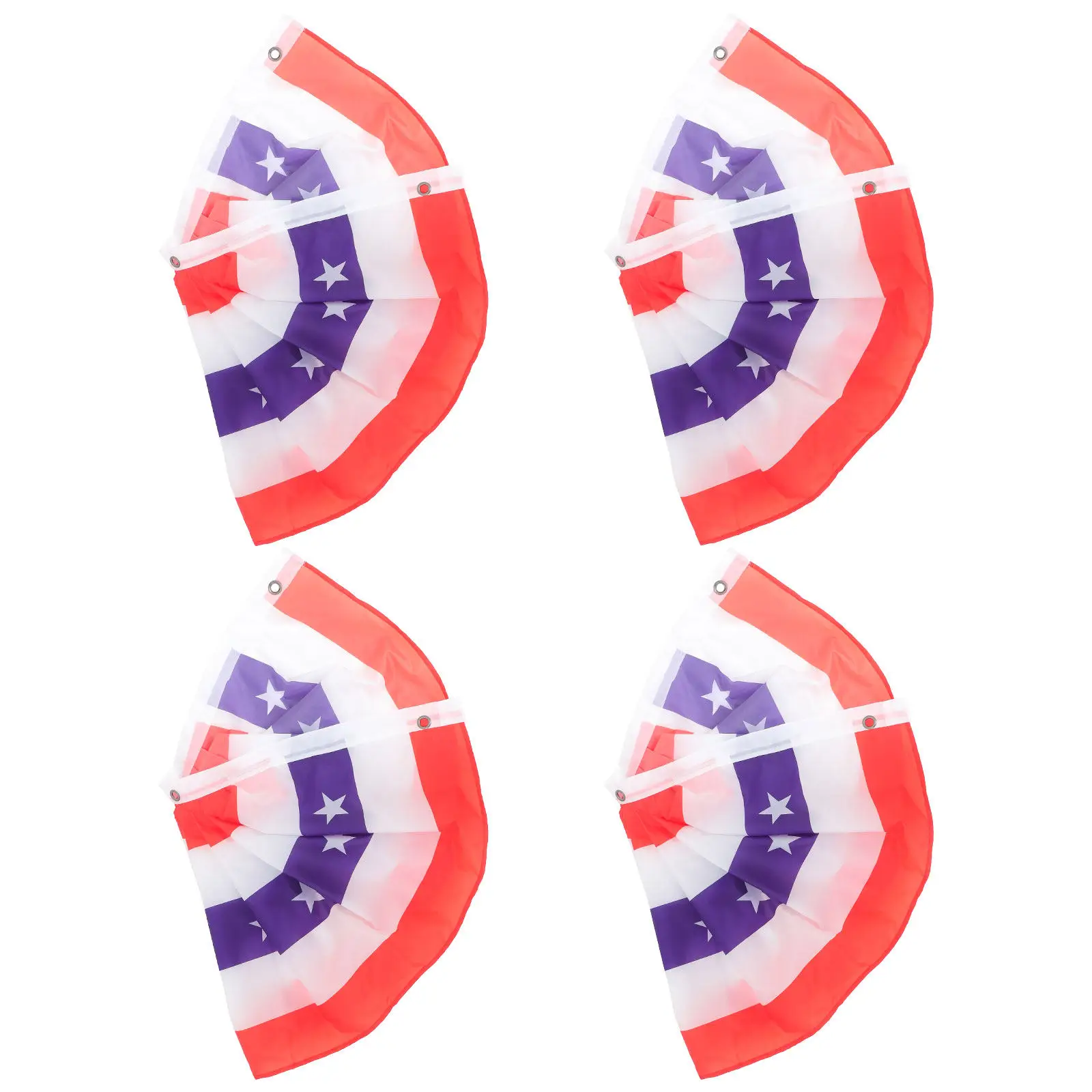 

4pcs Semicircle Flag Ornament American Flag Bunting 4Th Of July Outdoor Decoration Independence Day Banner Garden Flags