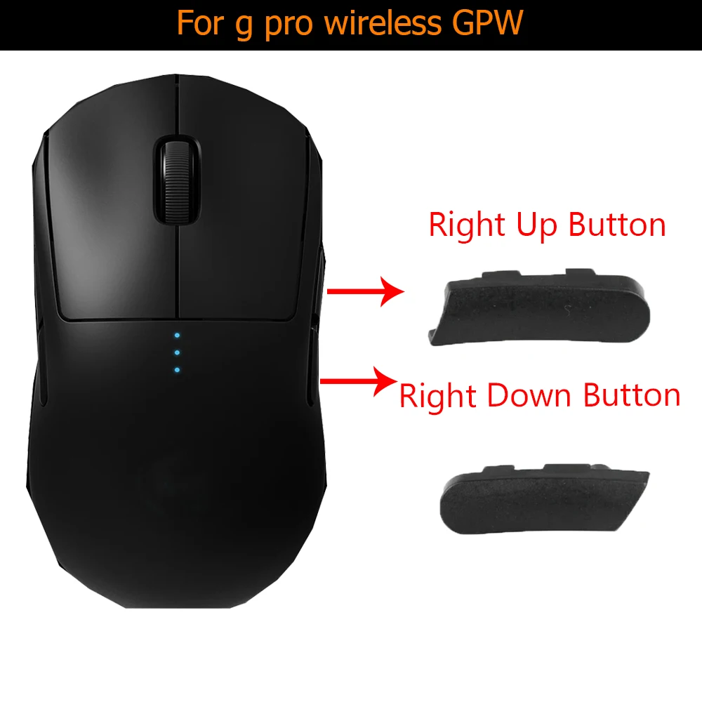 2Pcs Replacement Mouse Left Or Right Set Side Keys Button Repair Kits Mouse Clicker Cover for Logitech G Pro Wireless Mouse