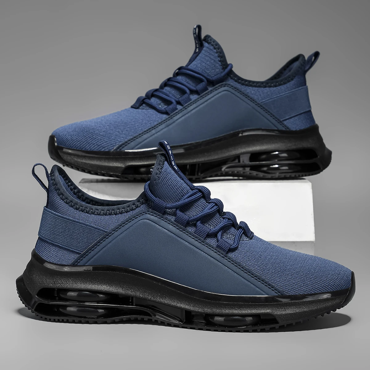 

Мужские спортивные повседневные туфли больших размеров, новые летние модные удобные туфли из трикотажной сетки, однотонные туфли на толстой подошве с эффектом увеличения роста, удобный и дышащий верх однотонного цвета с перфорацией, повседневные мужские т