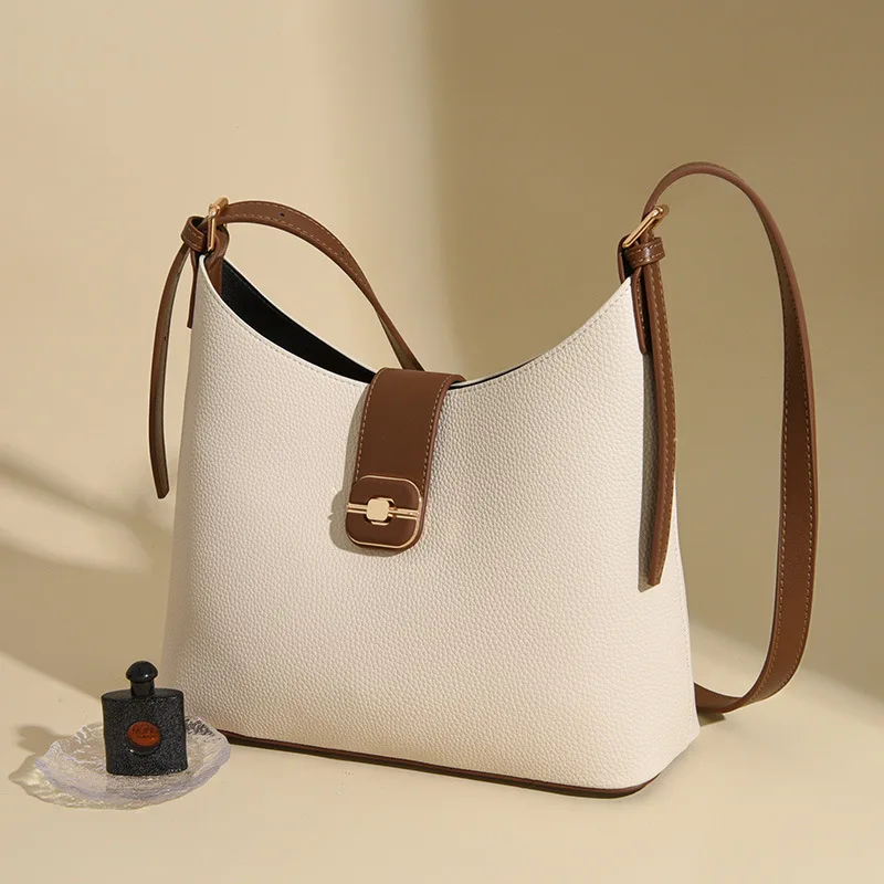 

Women's Fashion Handbags Soft Leather Shoulder Bucket Bag High Capacity Crossbody Tote Bags for Everyday Use