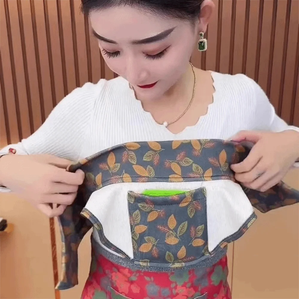 

Бархатный флисовый зимний теплый шарф с цветочным принтом, ветрозащитный шейный платок с карманами, тепловые нашивки, холодостойкий чехол на шею