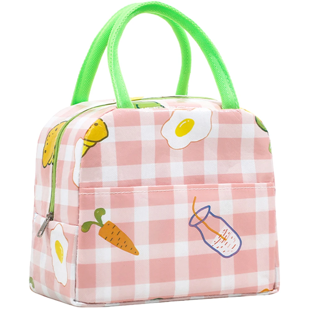 

Bento Bag Lunch Container Reusable Food Snack Kids Thermal Handheld Insulation Picnic Cooler Storage Non Woven Fabric