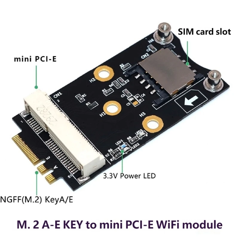 Mini PCIe To M.2 A/E Adapter Card For Wifi 3G 4G LTE Module Card Slot 83CF