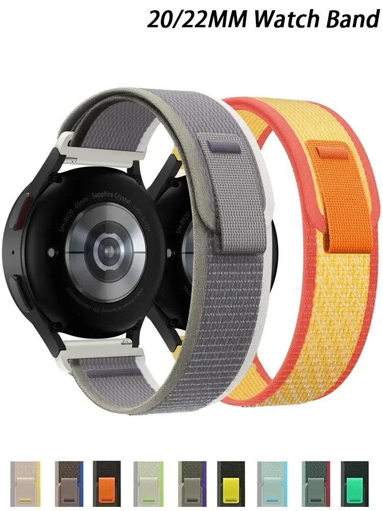 حزام ساعة لساعة سامسونج جالاكسي 7 4 5 6 كلاسيكي/نشط 2/3/جير تريل حلقة سوار ساعة هواوي GT 2/2e Pro 20 مللي متر 22 مللي متر باند