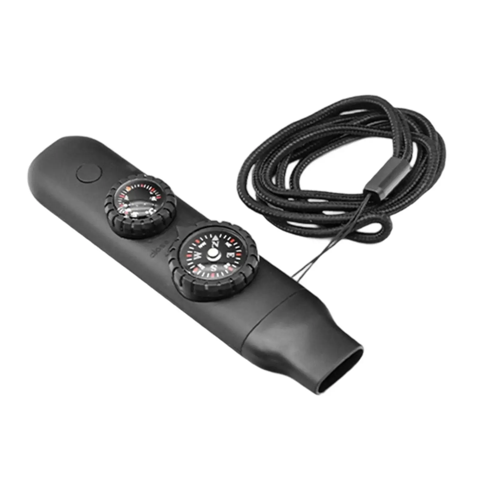 Multifunctional Survival Whistle Loud Outdoor Security Gear with Lanyard and Light for Emergency Rescue Activities