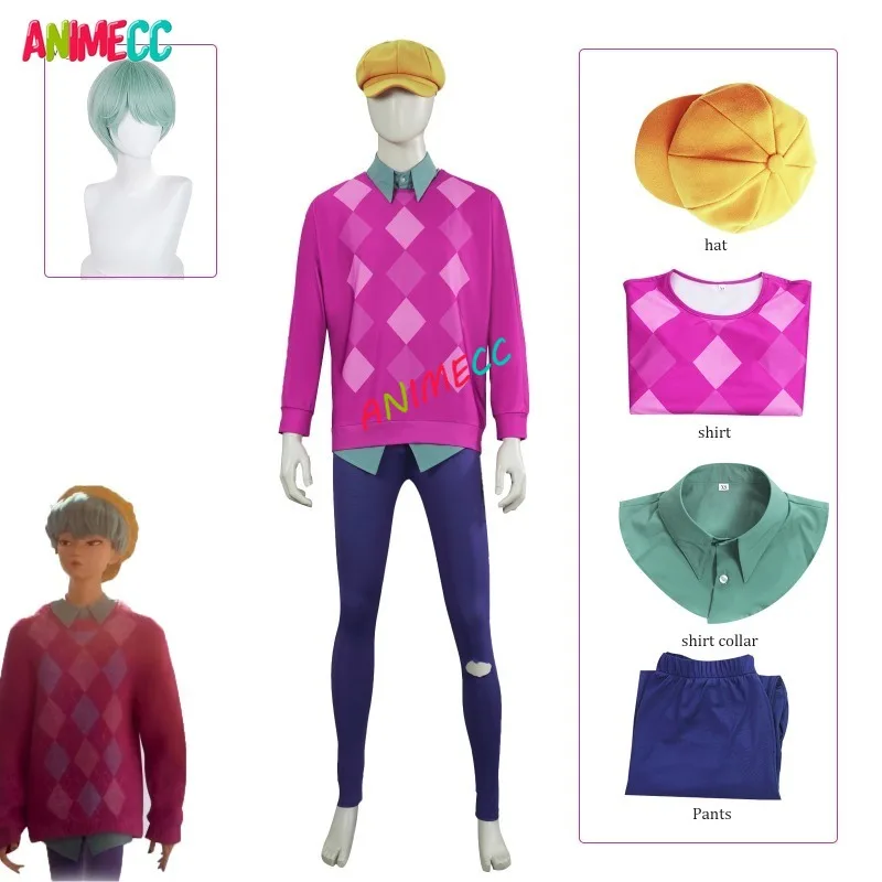 

ANIMECC IN STOCK XS-3XL Huntrix Baby Saja Boy Cosplay Costume Wig Hat Movie K-POP Demon Hunter Cosplay Halloween Outfits for Men