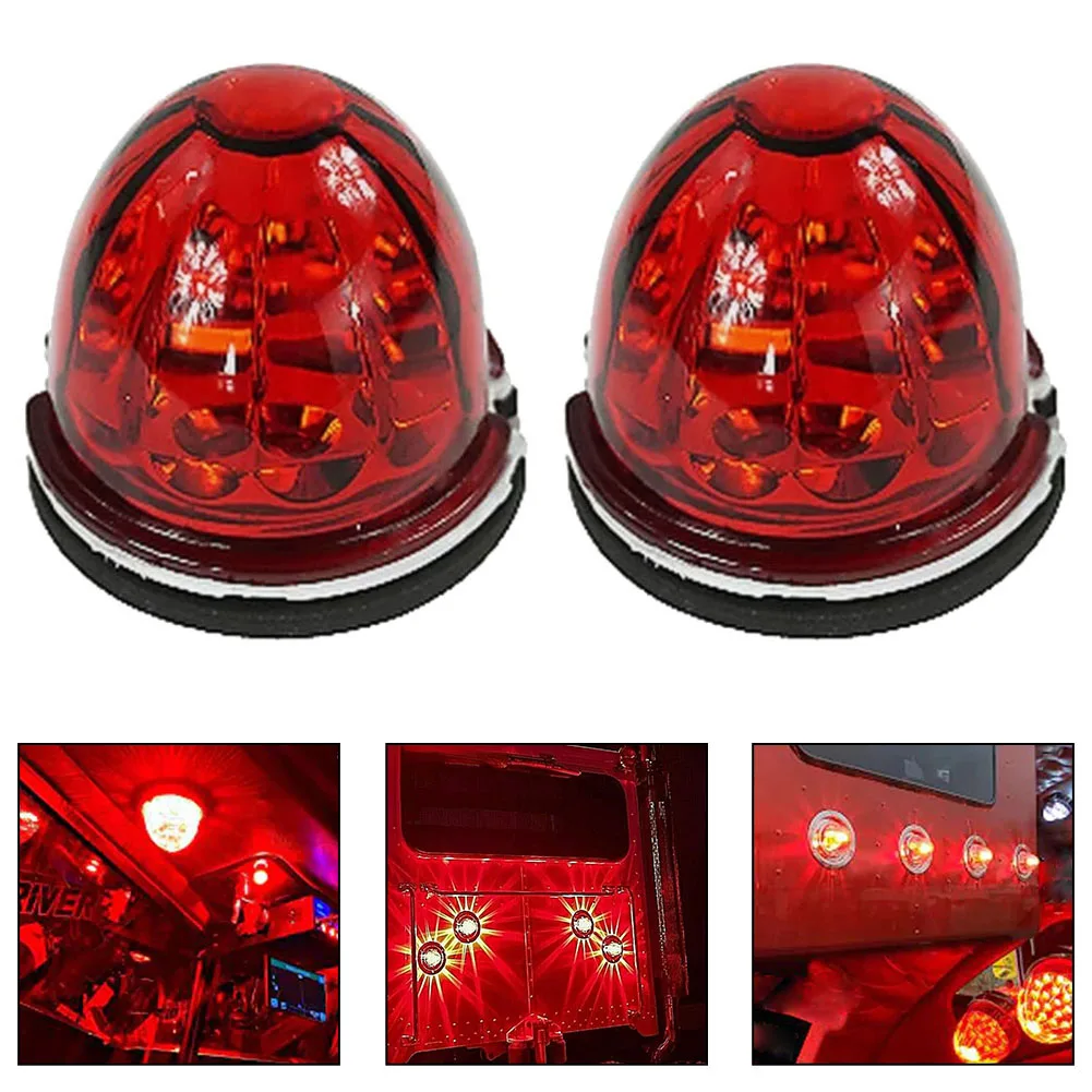 

2pcs Car Fender Lights Side Marker Light 12V Watermelon Lamp Glass Kit 1156 Bulb Lamp For Trucks For Trailers Car Accessories