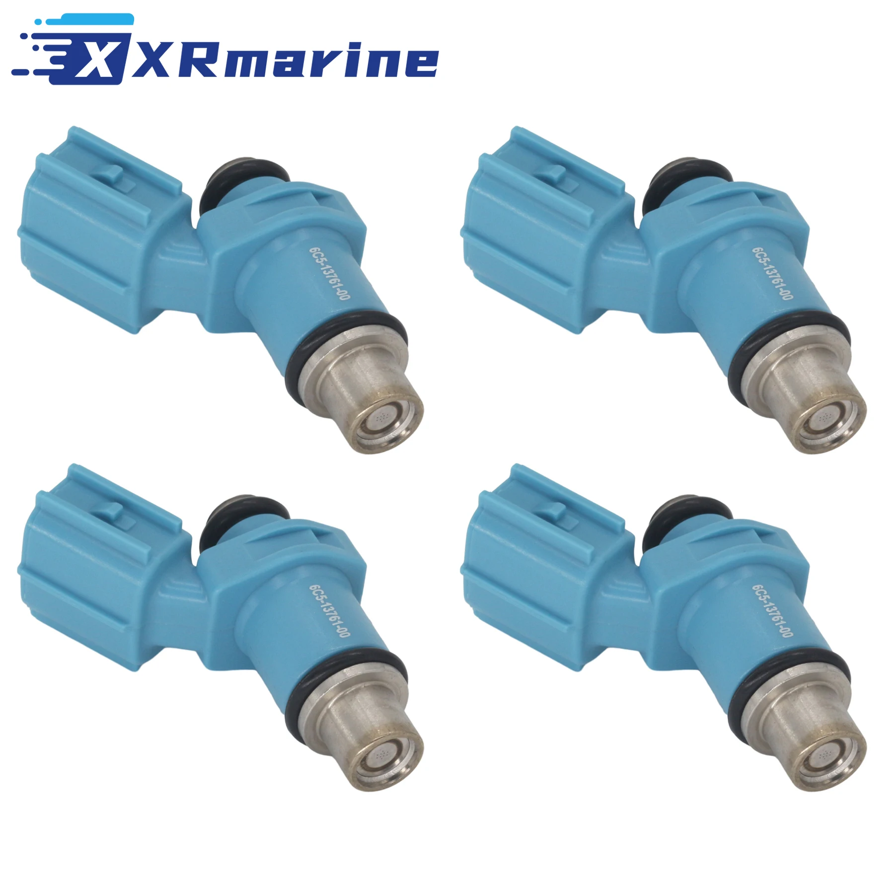 4 Pcs Fuel Injectors 10 Holes 6C5-13761-00 for Yamaha 2 4 Stroke FT F T 40 50 60 70 HP Outboard Engine 6C5-13761-00-00 6C5-13761 image 2