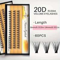 1Box/60 10D 20D 0.1/0.07Mm Thickness Individual Eyelash Extensions Eyelashes Cluster Lashes Natural False NESURA Bundles Naga