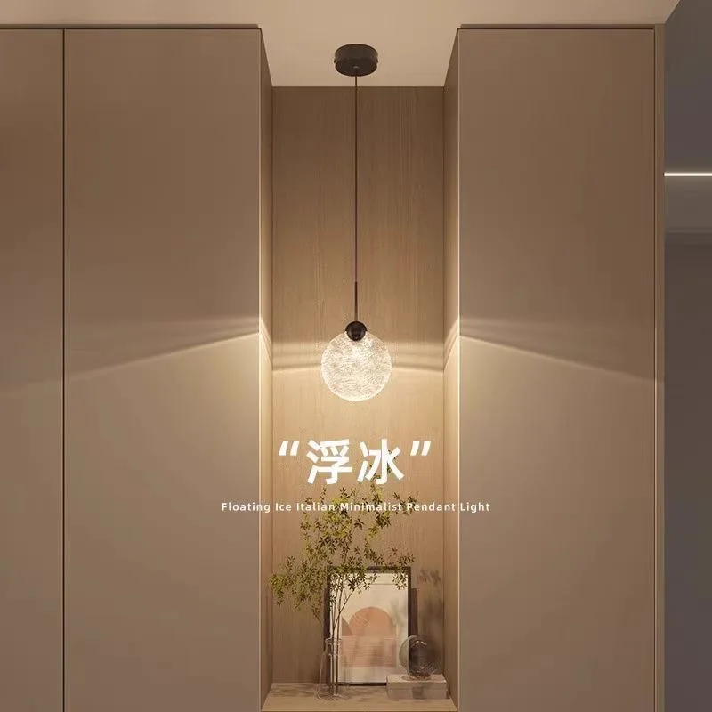 Mini Crystal Chandelier Atmospheric Home Decor Bedroom Bedside Hanging Light Light Luxury Entryway Hallway Pendant Light
