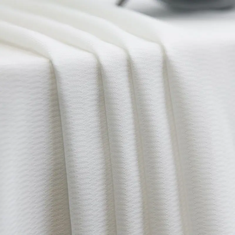 310/270cm Extra High Sheer Curtains Light Filtering Soft Living Room Fish Bone Pattern Tulle Bedroom Customize Size Curtains