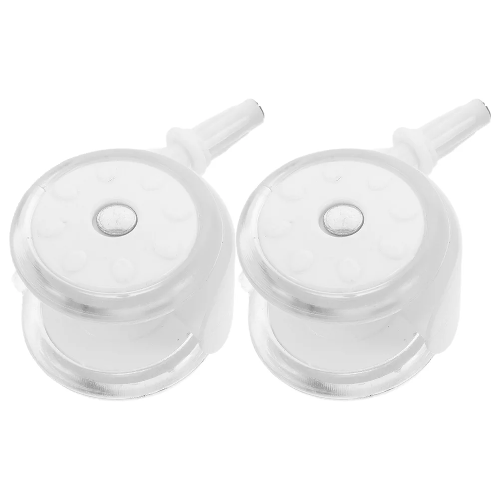 

2 Pcs Baby Walker Wheel Replacement Accessories White Rubber Universal Compatibility Smooth Movement WearResistant Materials