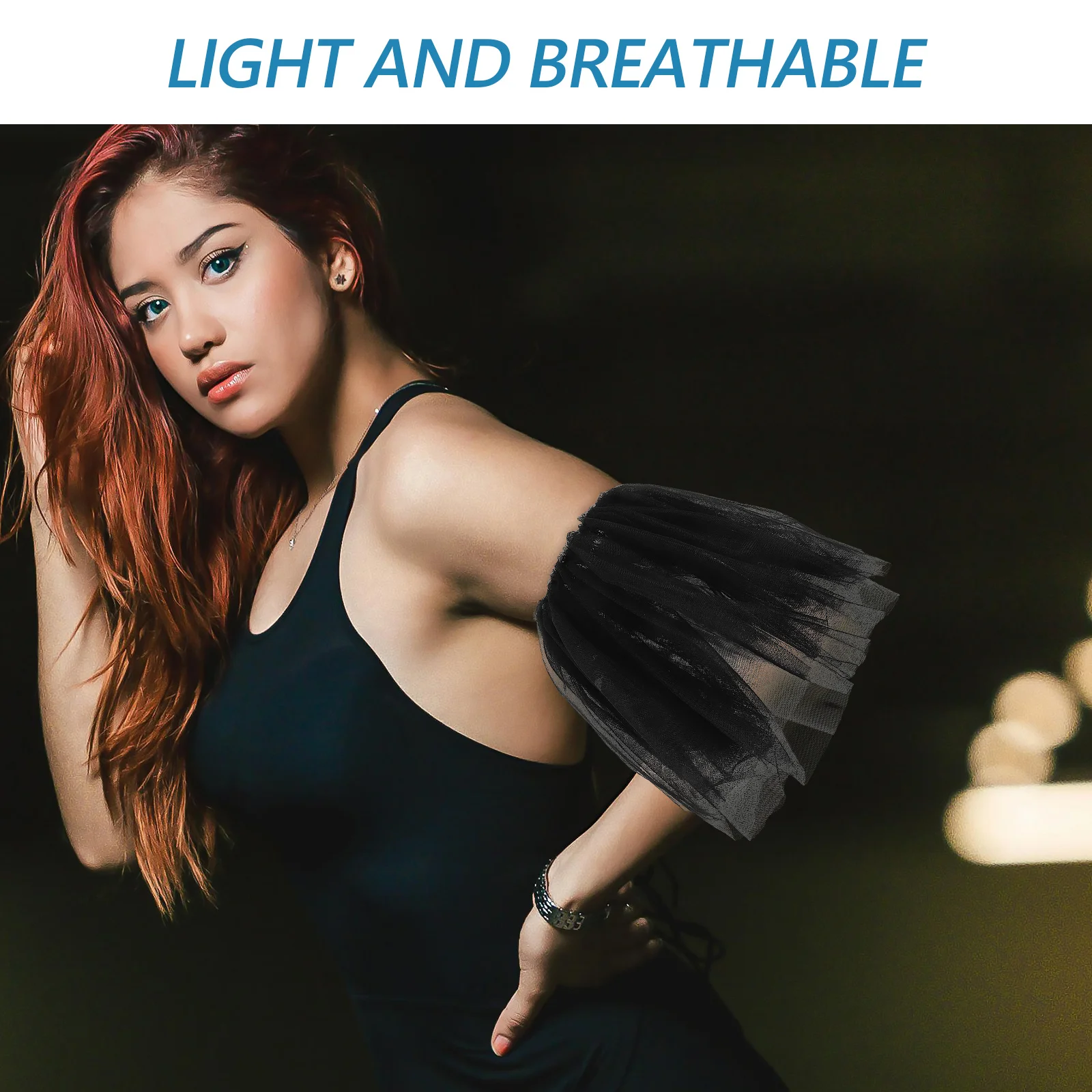 

1Pair Detachable Puff Sleeves Tulle Lantern Mesh Cuff For Wedding Bridal Dress Pearl Trim Evening Party Accessory White