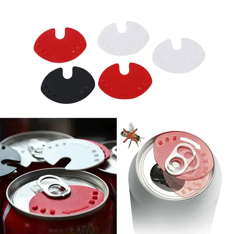 

Creative New 5Pcs Easy Pull Plastic Can Drink Leak Proof Cover Device Fresh Keeping Bottle Cap Kitchen Closures