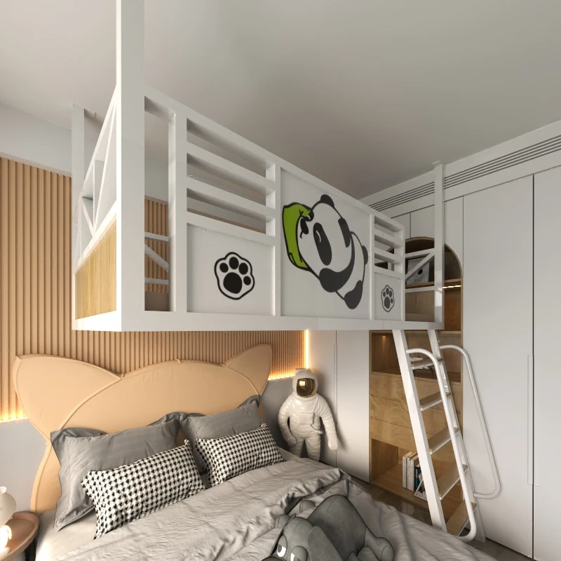 

Small apartment loft bed wrought iron provincial duplex suspended air ceiling single upper bunk hammock