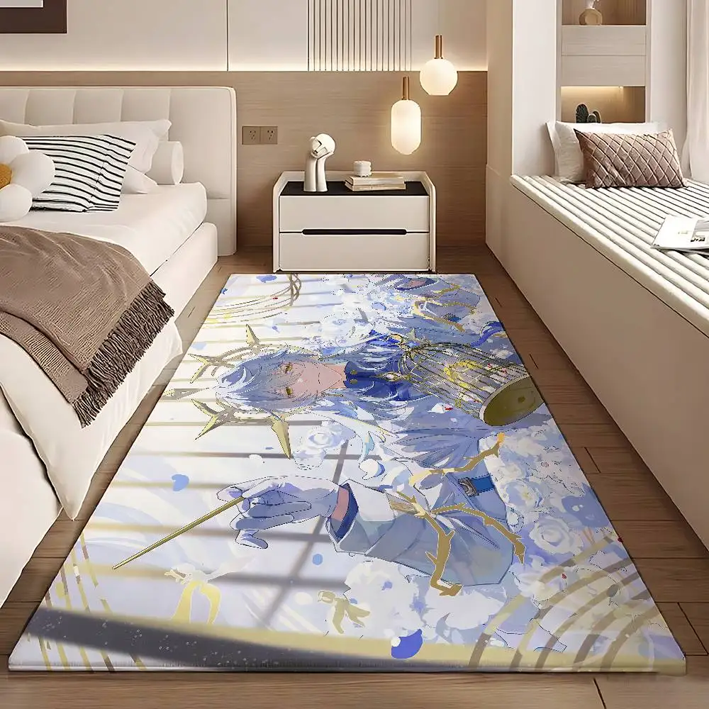 

H-Honkai-S-Star-R-Rail Floor Mats Home Laundry Rug Carpet For Living Room Decor Lounge Area Anti-slip Foot Mat Entrance Doormat