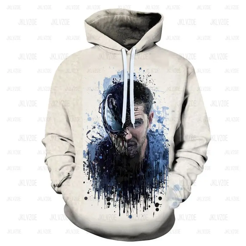 New Fashion 3D Venom Printed Men's New Autumn Hoodie Men's Casual Sports Funny Cool Harajoku Street Top