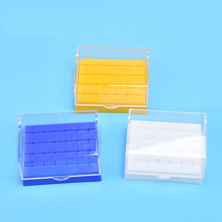 2PCS Dental 24-Hole Bur Holder Seat Hole Plastic Autoclavable Sterilization Box Needle Organizer SL311