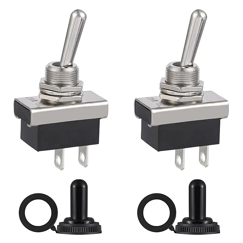 KN3D-101 مفتاح تبديل 12 فولت 2 دبوس مقاوم للماء على إيقاف 25 أمبير 12 فولت مع غطاء مقاوم للماء (عبوة من قطعتين) #1