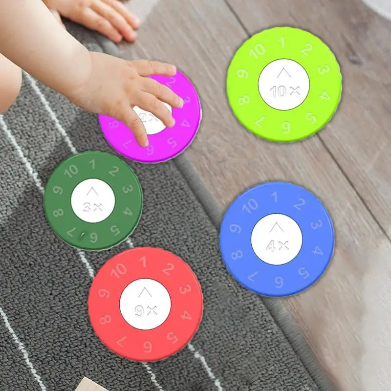 Spinner de Maths pour Enfant, Jouet Sensoriel pour Voyage et École, 9 Pièces