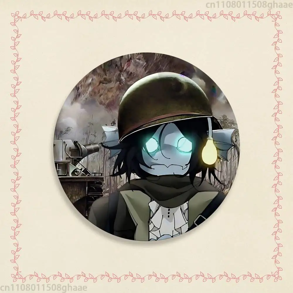 P-Pressure Sebastian Solace 25mm 75mm 44mm 58mm 32m Coin Badges Personalized Handmade Round Brooches Pins Accessory