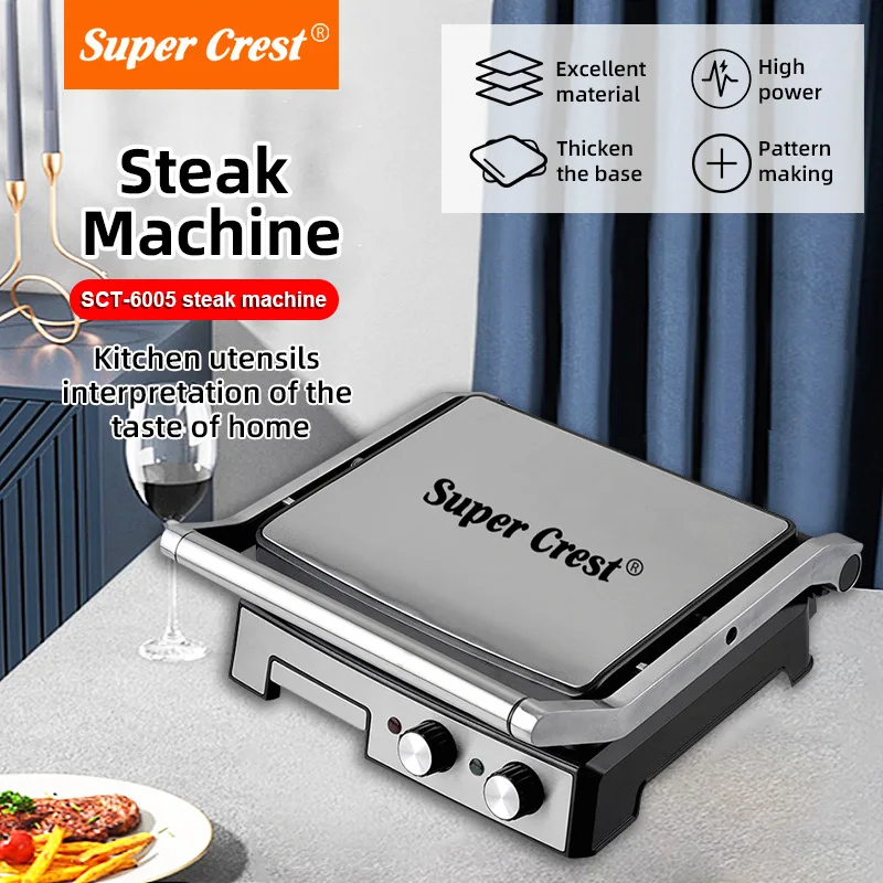 Household Multifunctional Small Steak Maker Grill , Breakfast Hamburger Grill Sandwich Maker Toaster