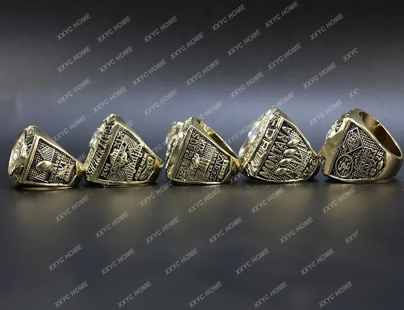 Imagem -03 - Nfl San Diego 49ers Championship Ring Grupo 1981 1984 1988 1989 1994 5-year Set