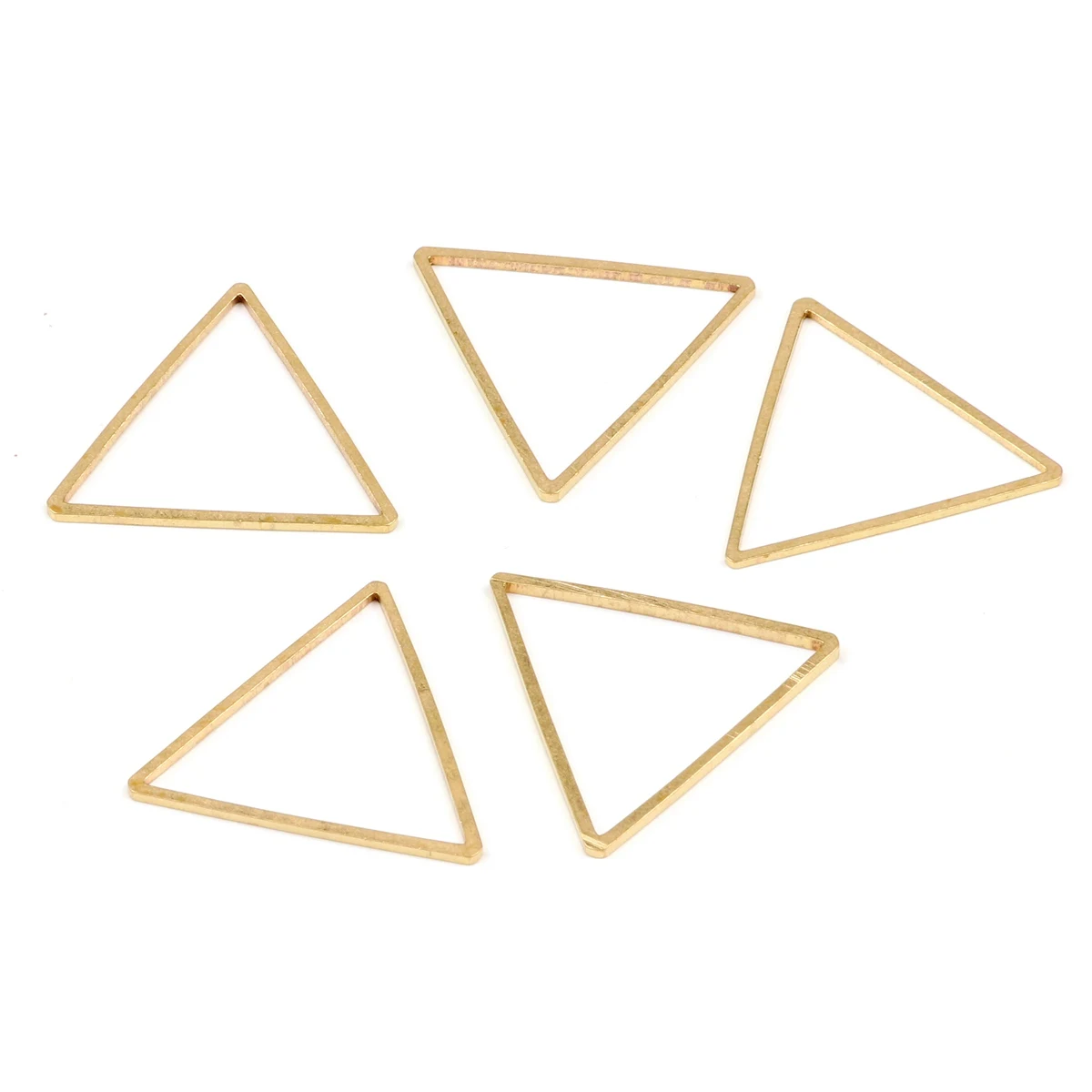 Hammered Brass Charms,Triangle connector,Findings Accessories For Diy Earrings Necklace Bracelet DIY Making,Jewelry Supplies