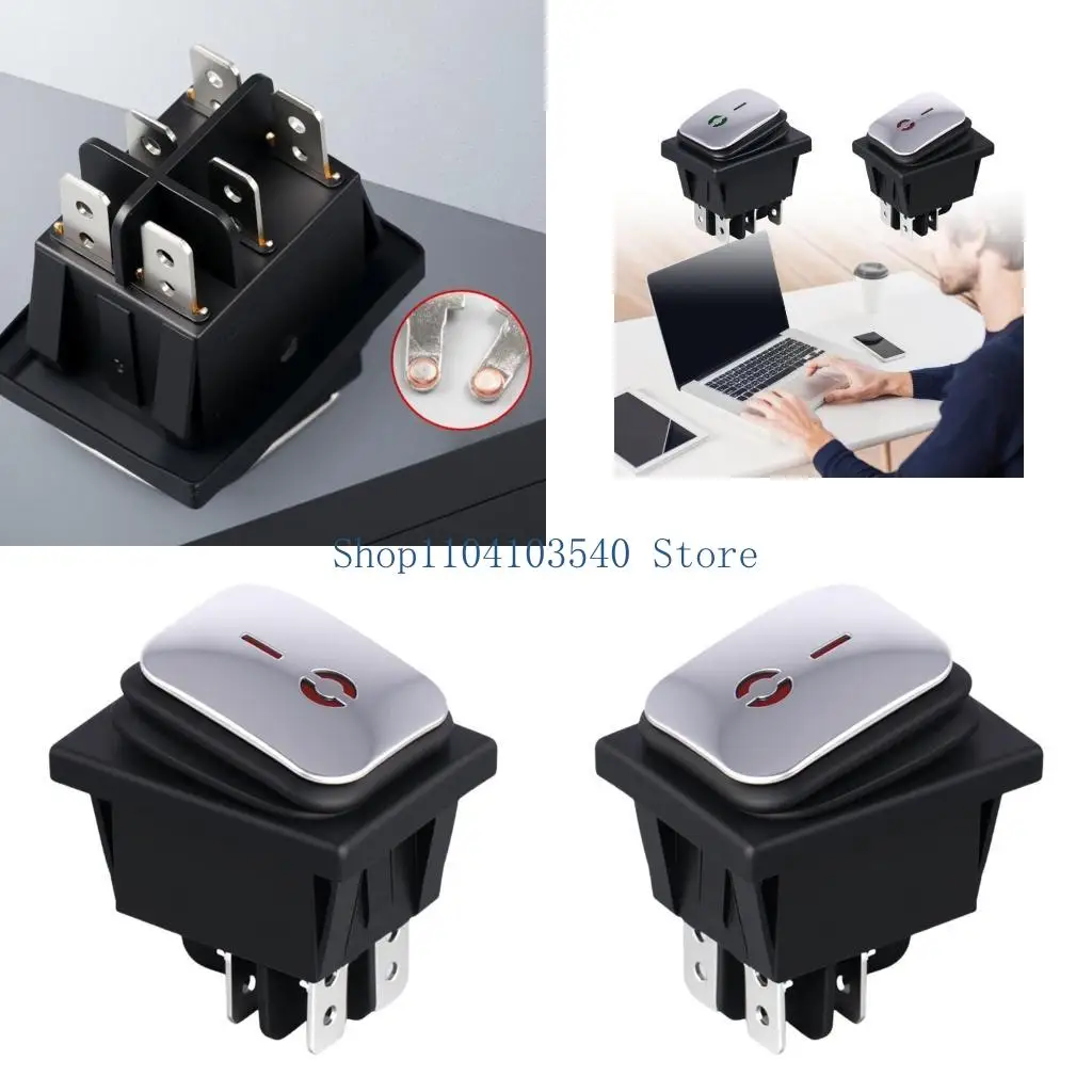 

02DC CAR ROCKER TOBGELESE 16A/220V Светодиодные выключатели Rocker 6 -Pintes