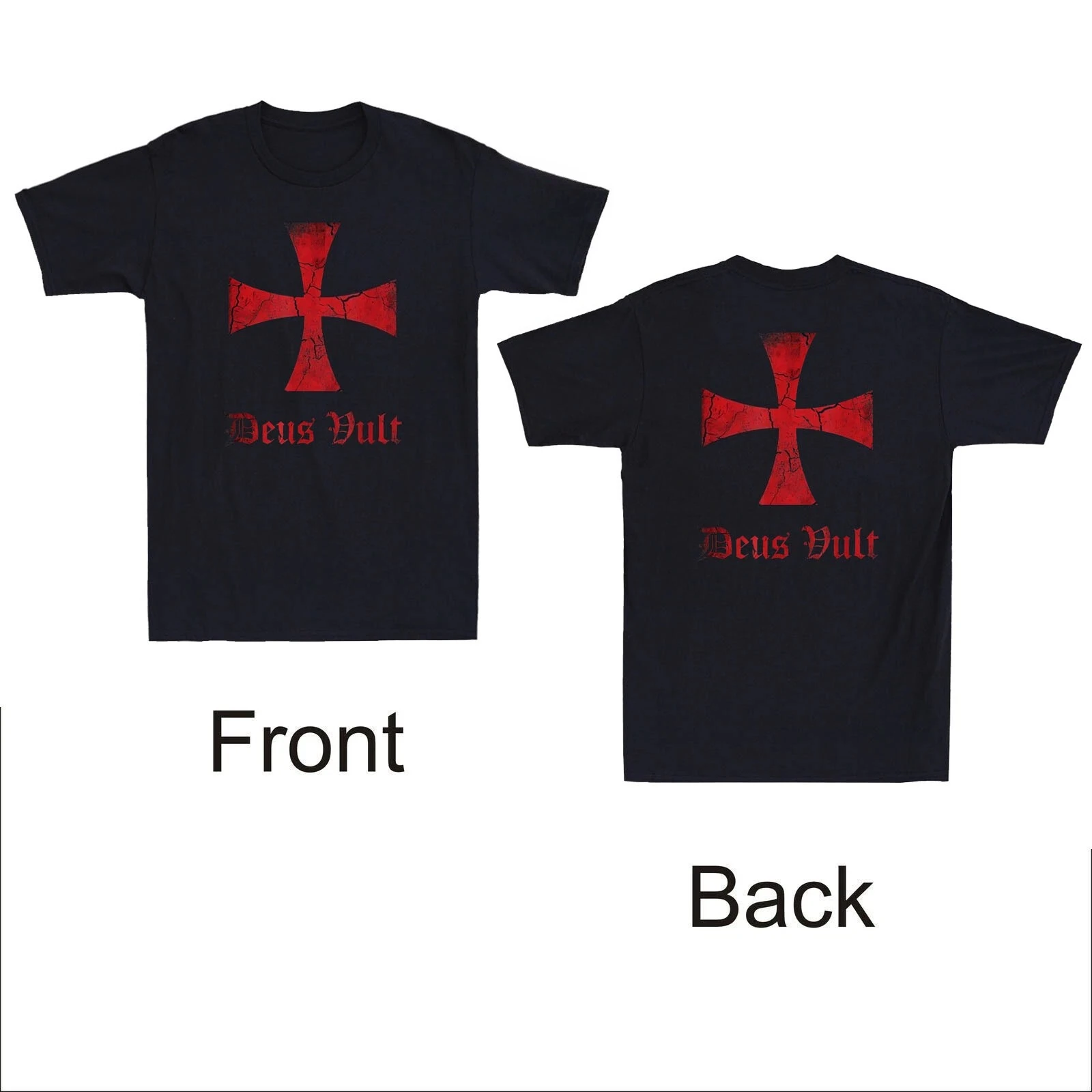 جديد Deus Vult Knights Templar الصليب الصليبي الأمامي والخلفي طباعة خمر الرجال المحملة الراقية الفاخرة لكل من الرجال والنساء أفضل Y2k #2