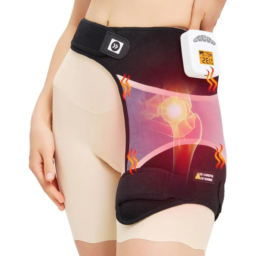

Rechargeable Vibration Heating Pad for Hip and Sciatica Pain Relief, 5000mAh Battery, Auto Shut-Off