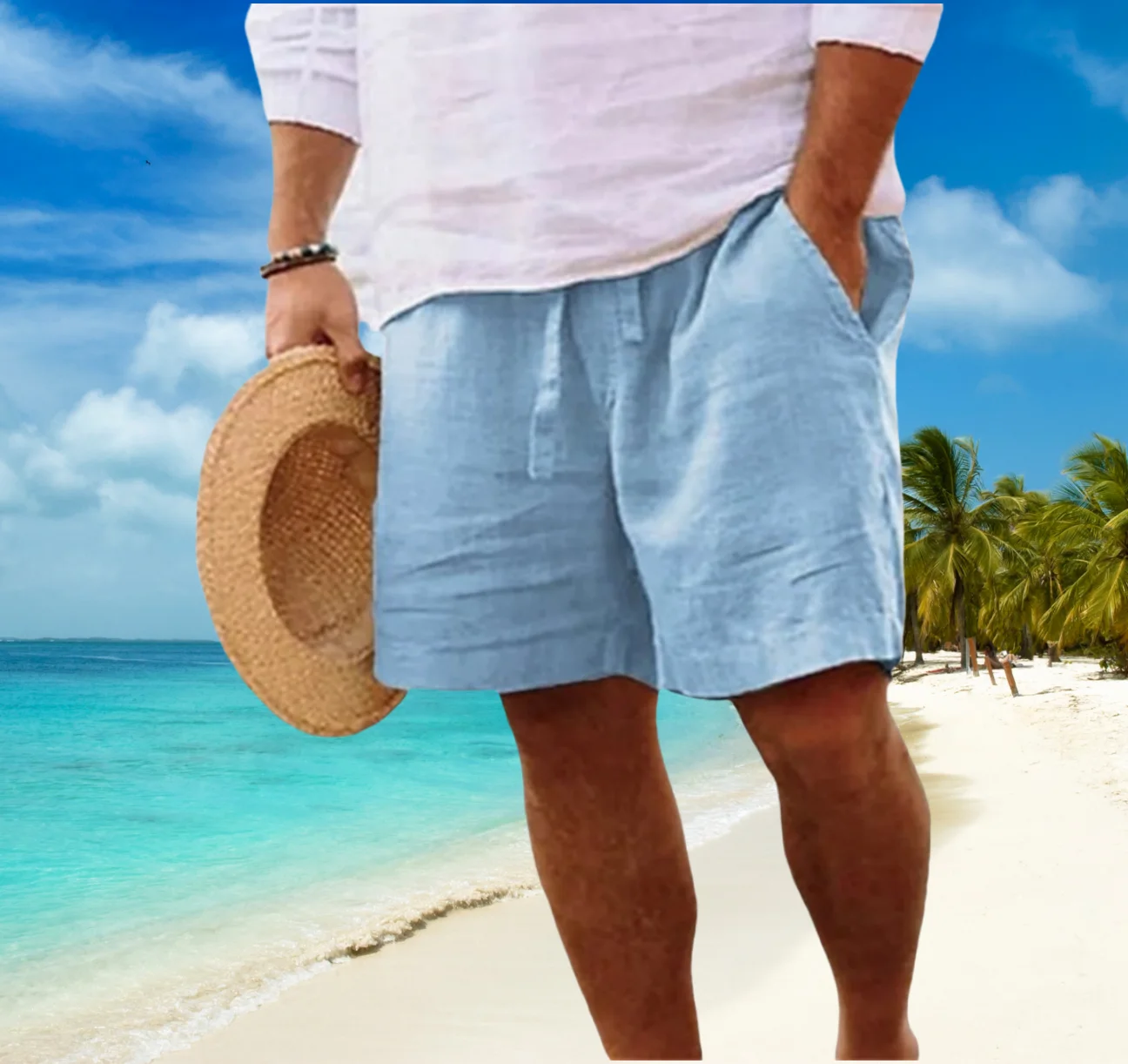 bermudas-masculinas-vintage-de-algodao-e-linho-com-bolsos-laterais-2024-estilo-americano-e-europeu-casual-para-praia-calcoes-lisos-cinza-e-branco