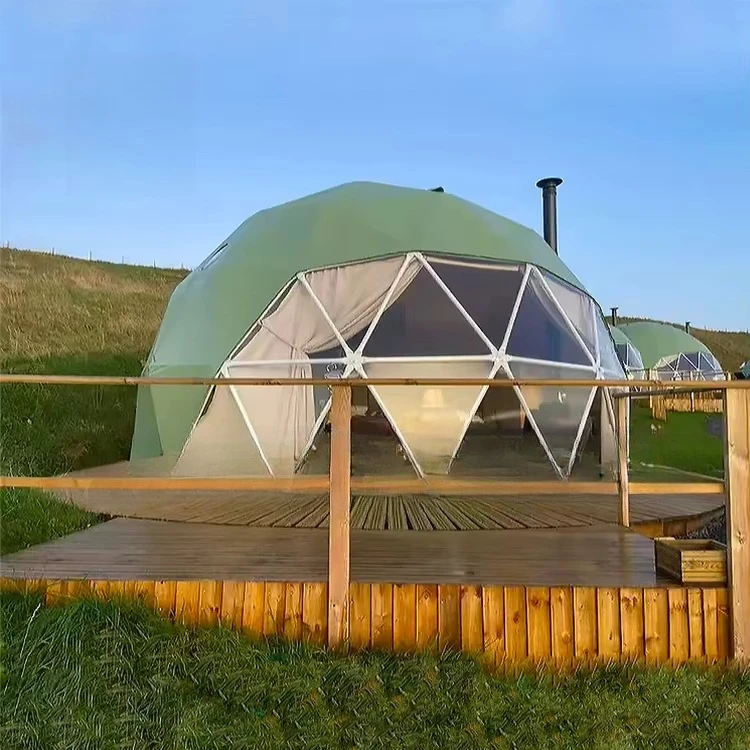 7m Geodesic Dome Camping Tent, Outdoor Shelter House for Family Vacation