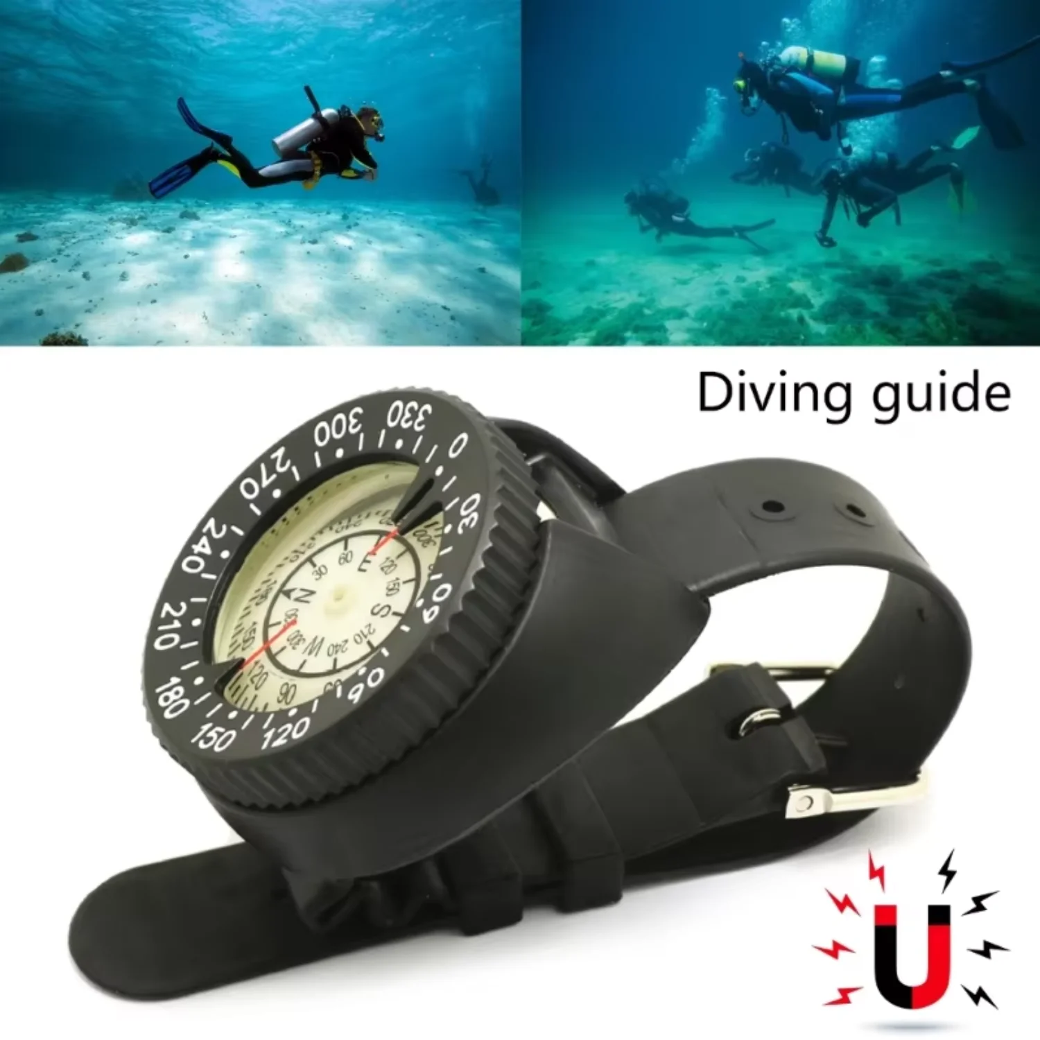 Adjustable Wrist Strap Type Compasses Professional Diving Navigations Compasses