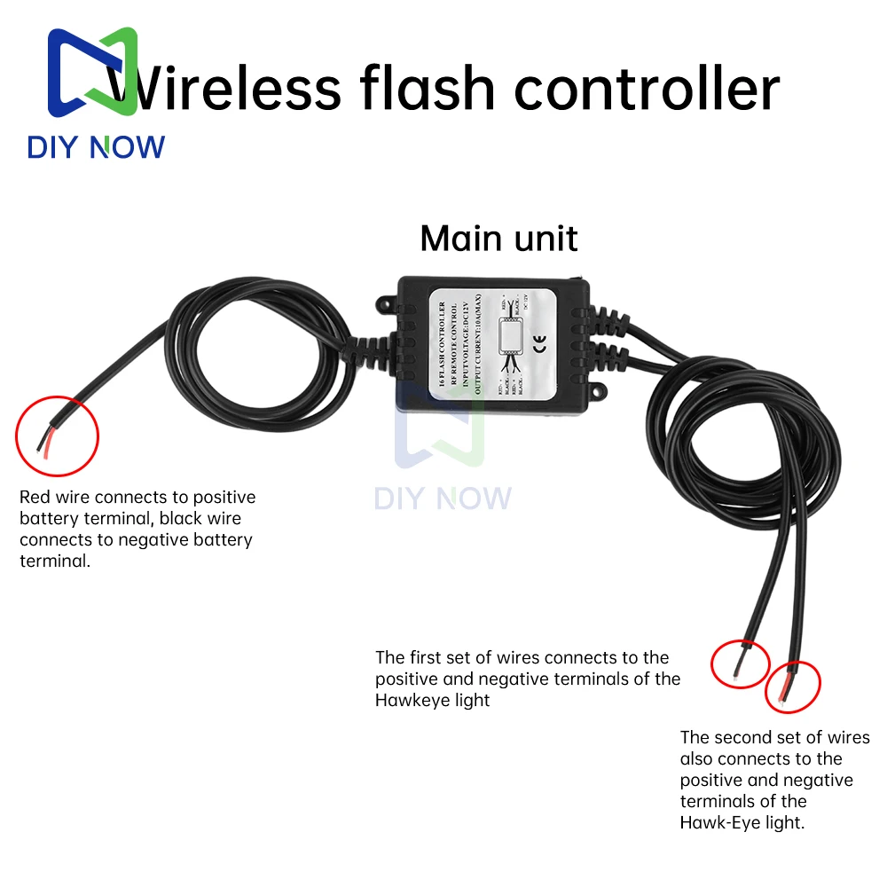 12V car light controller car wireless strobe controller DRL decoration16-mode strobe controller eagle eye daytime running light